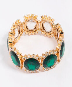 Large Halo Circular Stone Bracelet