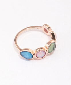 Rose Pebble Stone Ring