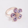 Rose Lilac Flower Petal Ring