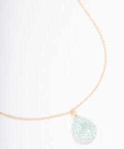 Resin Flower Pendant Necklace