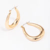 Cut Out Pear Hoop Earrings
