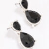 Black Stone TearEarrings