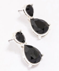Black Stone TearEarrings