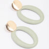 Disc Textured Oval Earrings