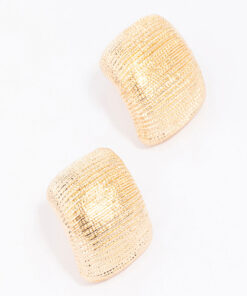 Curved Textured Stud Earrings