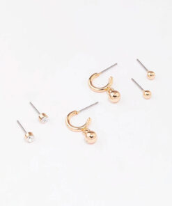 Ball Hoop Earring 3-Pack