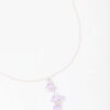 & Purple Butterfly Pendant Necklace