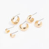 Mixed Gradual Simple Hoop Earring 3-Pack
