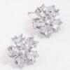 Rhodium  Small Flower Stud Earrings