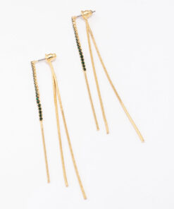 Snake Chain & Sandwich Drop Earrings