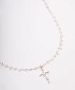 Cross Ball Link Pendant Necklace