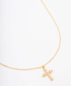 Round Cross Pendant Necklace