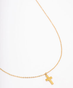 Plain Mini Cross Pendant Necklace
