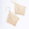 Mesh Chain Statement Drop Earrings