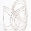 Rhodium Oval Loop Wrist Cuff