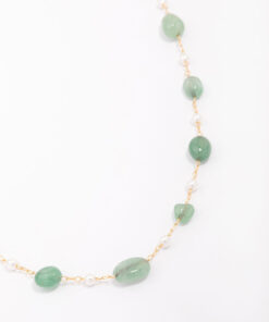 Alternating  Stone Chain Necklace