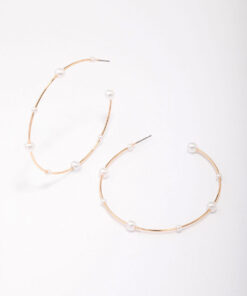 Pearl Hoop Earrings