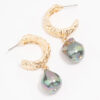 Wide Holographic Pearl Drop Earrings