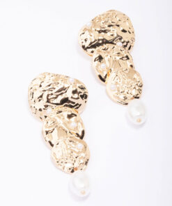 Molten Pearl Drop Earrings