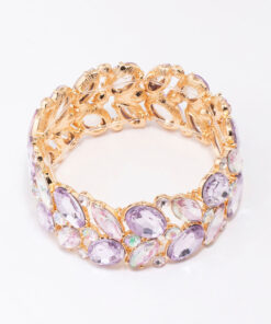 Lilac Cluster Stone Medium Bracelet