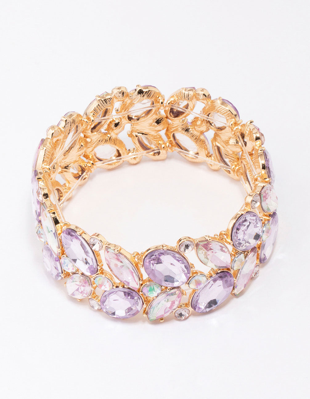 Lilac Cluster Stone Medium Bracelet