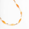 Long Beaded Orange Stone Necklace