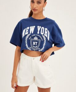 White Denim Shorts High Rise