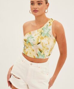 White Relaxed Denim Shorts High Rise