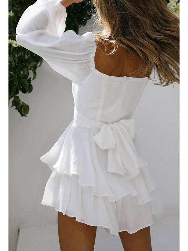 Women Boho Romper Ruffle Chiffon Shorts Jumpsuit - Image 2
