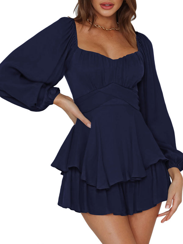 Women Boho Romper Ruffle Chiffon Shorts Jumpsuit - Image 10