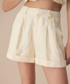 The Apricot High-Waisted Pleated Shorts