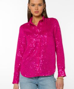 Dragonfruit Sequin Shirt
