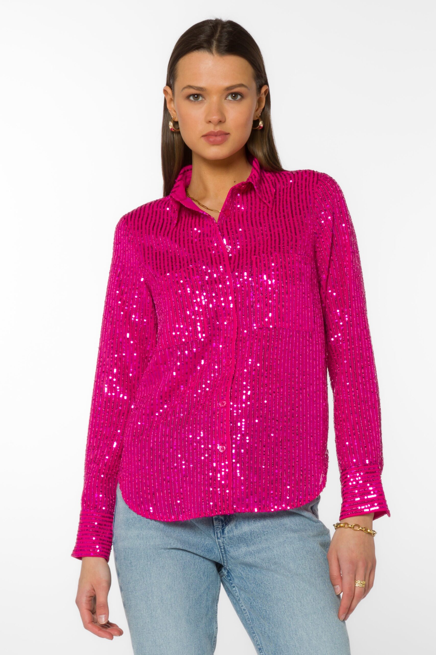 Dragonfruit Sequin Shirt